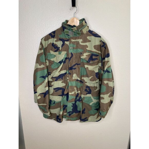 Cold Weather Camouflage Field Coat USA Military Jacket Small Short - Picture 1 of 6